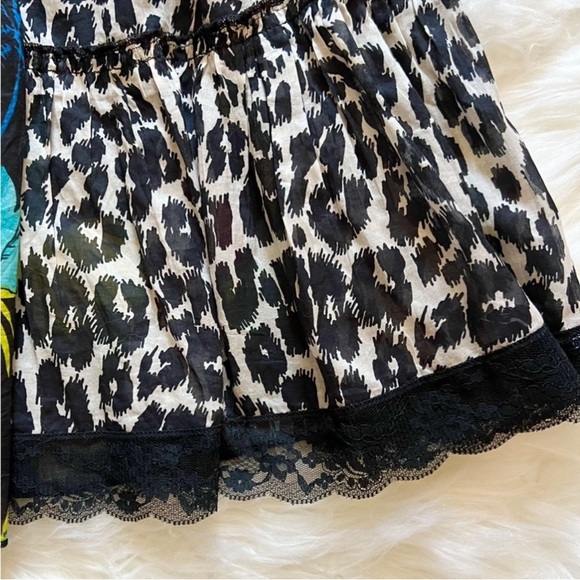 New! MARC JACOBS Tropical Palm Leaf & Animal Print Tie Front Midi Dress - Picture 7 of 8